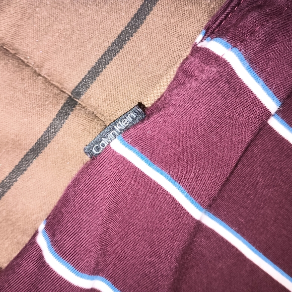 Men's Calvin Klein Striped Polo Shirt L - Picture 6 of 8